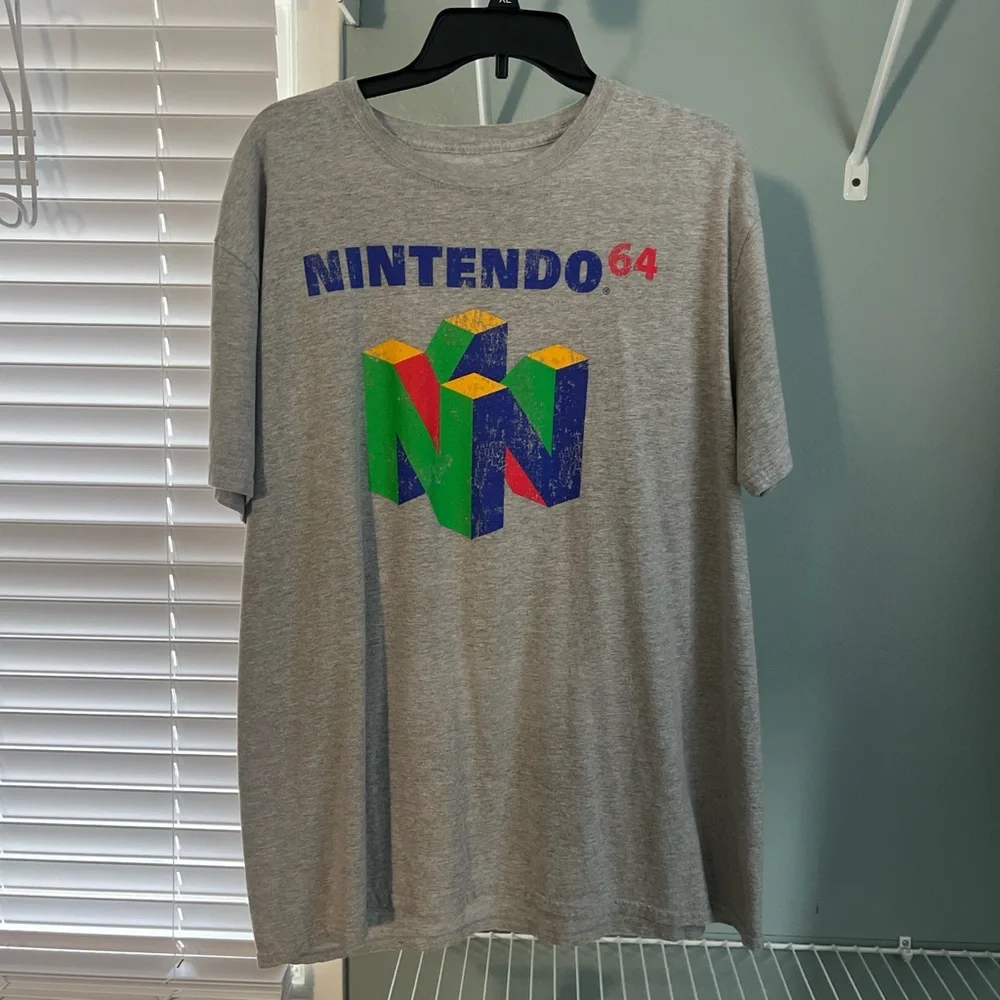 Nintendo Gray T-Shirt with Multicolor N64 Logo